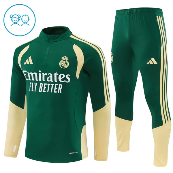 Real Madrid Harjoittelupusero puvut Lapset 2026/27 Vihreä Real Madrid Harjoittelupusero puvut Lapset 2026/27 Vihreä