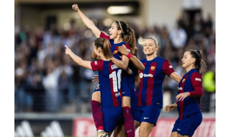 Barcelonan naisten jalkapallomaajoukkue näyttää vahvan dominanssin