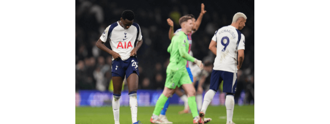 Tottenham Hotspurin viides peräkkäinen tappio syöksee heidät putoamistaisteluun
